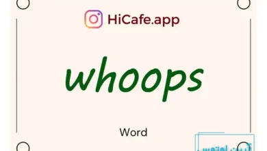 Meaning and usage of whoops word