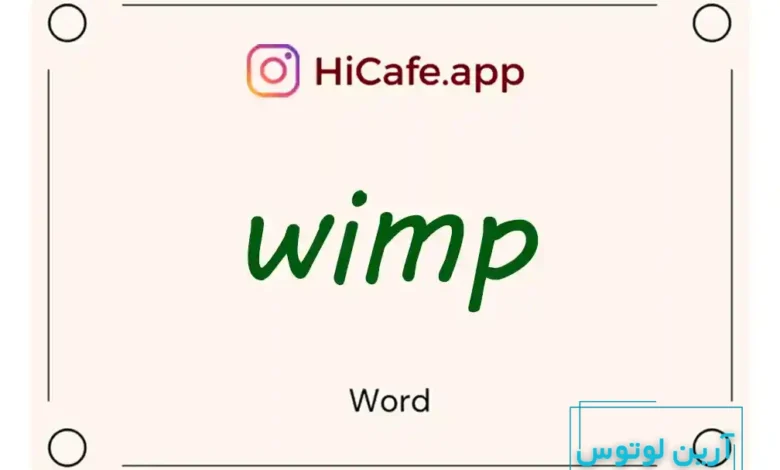 Meaning and usage of wimp word