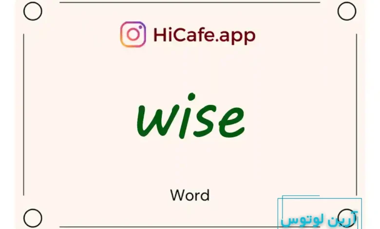 Meaning and usage of wise word