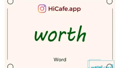 Meaning and usage of worth word