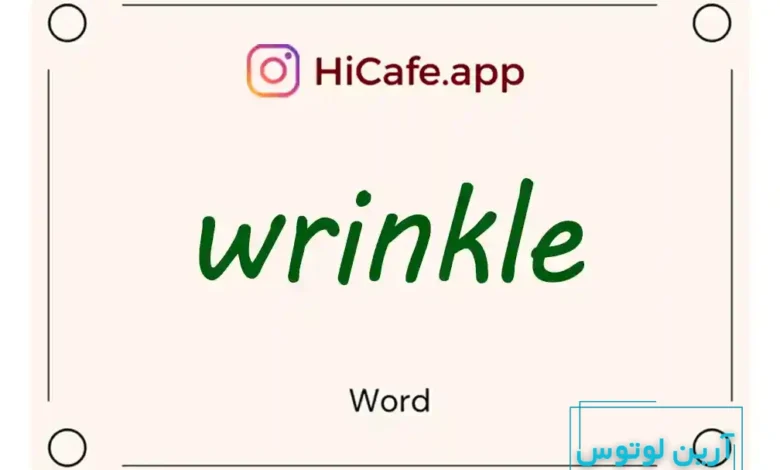 Meaning and usage of wrinkle word