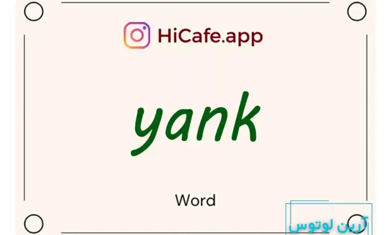 Meaning and usage of yank word