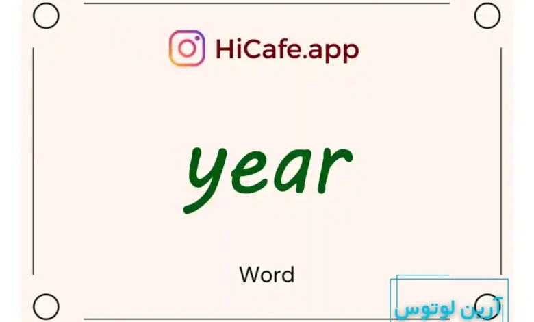 Meaning and usage of year word