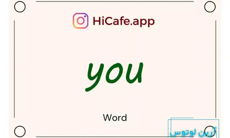 Meaning and usage of you word