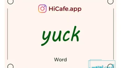 Meaning and usage of yuck word