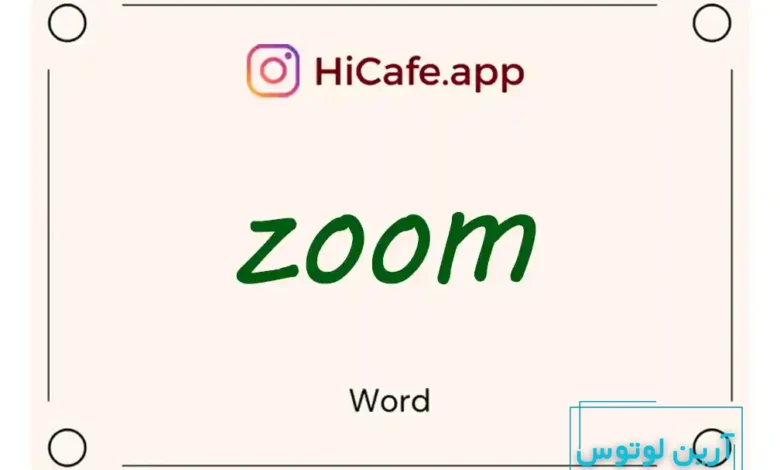 Meaning and usage of zoom word