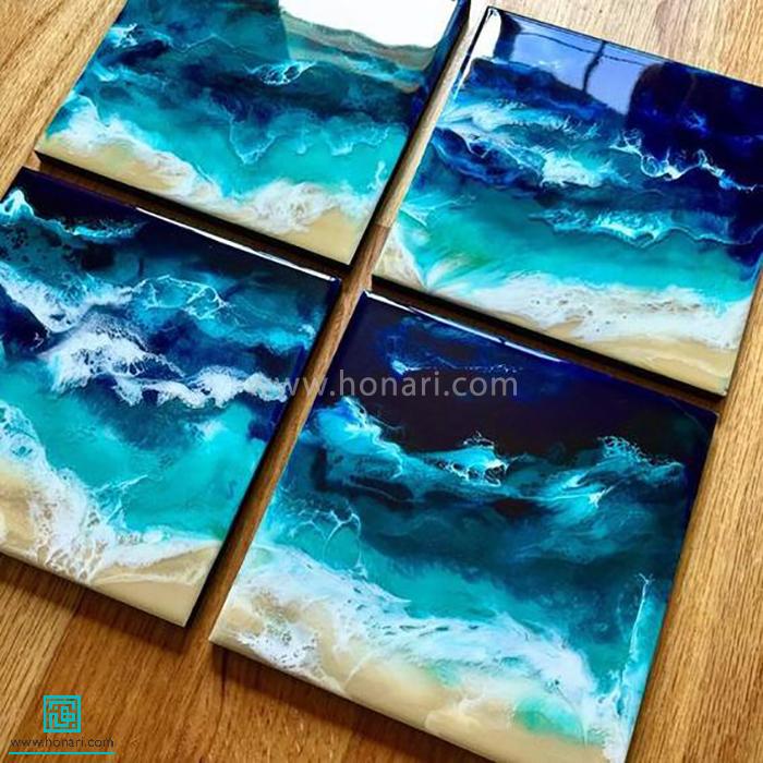 کاشی های رزینی به شکل دریا