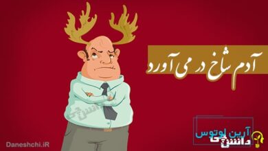 ضرب المثل آدم شاخ در می آورد