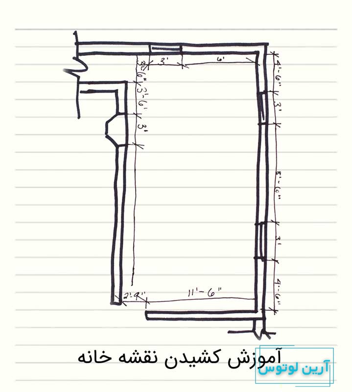 آموزش کشیدن پلان روی کاغذ