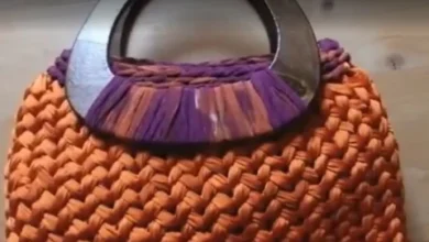 آموزش بافت سبد تریکو با کفی چوبی