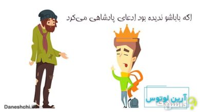 معنی اگه باباشو ندیده بود ادعای پادشاهی می‌کرد