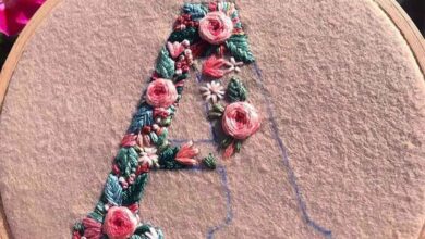 آموزش گلدوزی اعداد و حروف