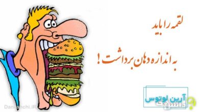 لقمه را باید به اندازه دهان برداشت