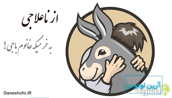 از ناعلاجی به خر میگه خانوم باجی