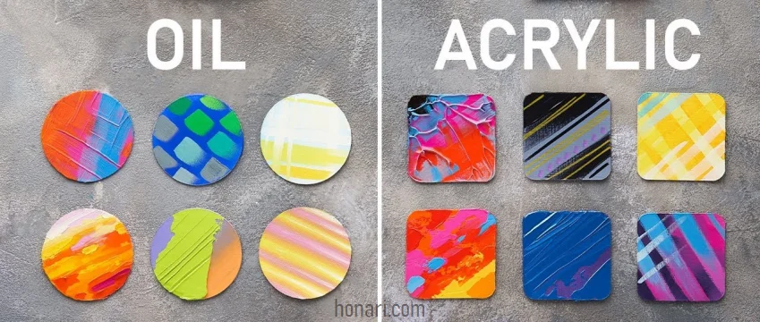 تفاوت رنگ روغن و رنگ اکریلیک