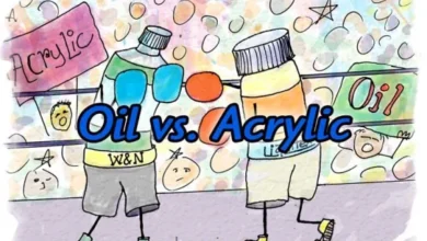 تفاوت رنگ روغن و اکریلیک