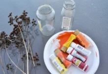 چگونه گل خشک را رنگ کنیم