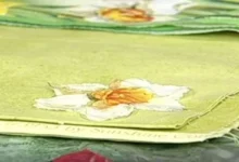 نقاشی با دستمال کاغذی و چسب چوب