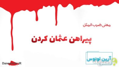 ضرب المثل پیراهن عثمان کردن 