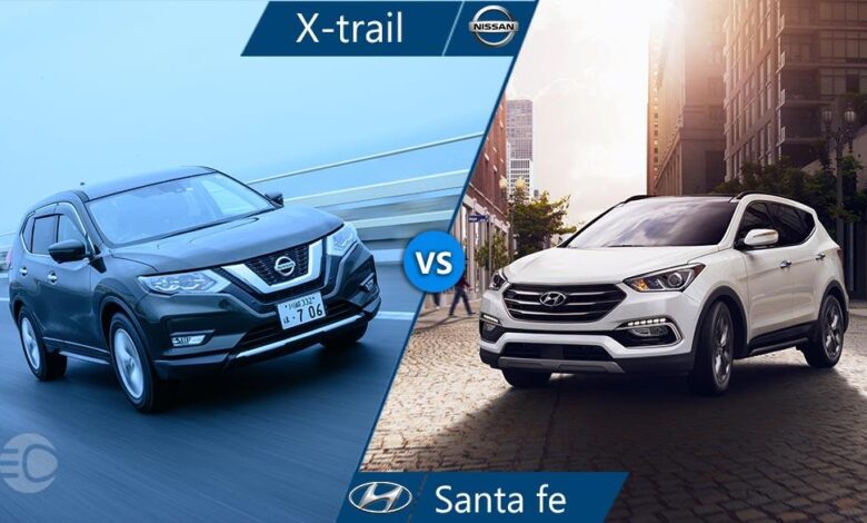 مقایسه هیوندای سانتافه و نیسان ایکس تریل