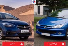 مقایسه 206 تیپ 5 با شاهین