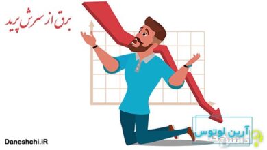 ضرب المثل برق از سرش پرید