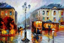 نقاشی رنگ روغن زیبا