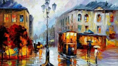 نقاشی رنگ روغن زیبا