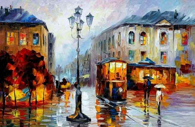 نقاشی رنگ روغن زیبا