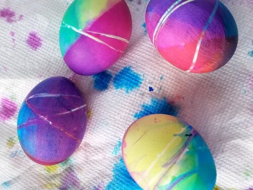 پوشاندن تخم مرغ با نوار