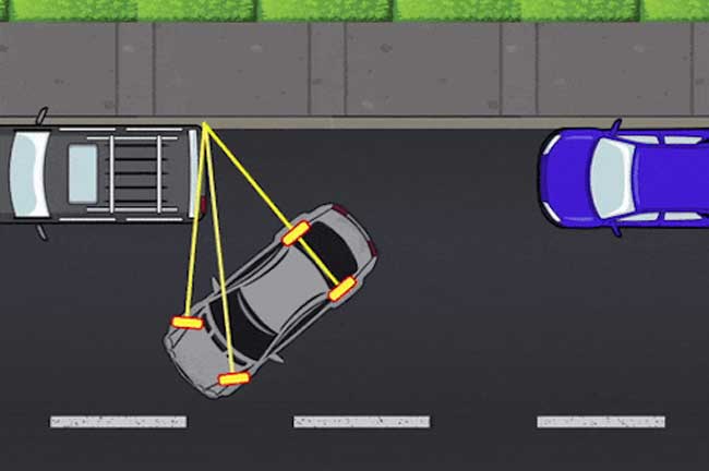 پارک دوبل در مرحله چرخش کامل فرمان