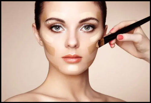 زدن کرم پودر و کانتور 