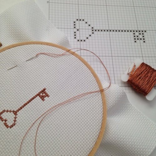 الگوی شماره دوزی طرح کلید