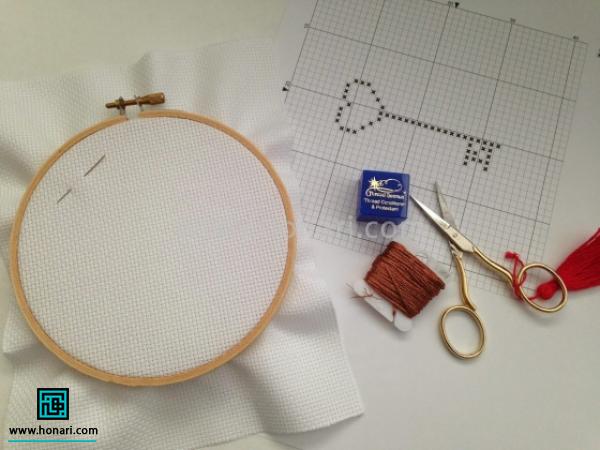 آموزش الگوی شماره دوزی طرح کلید