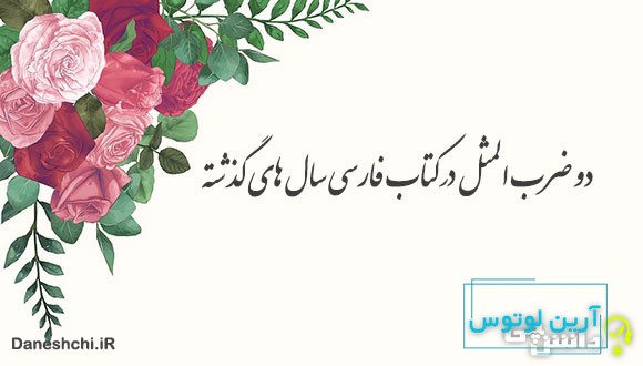 دو ضرب المثل در کتاب فارسی