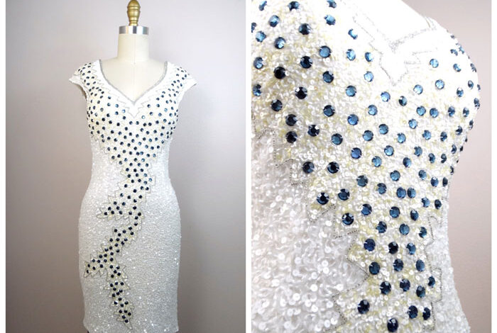 جواهردوزی روی لباس مجلسی