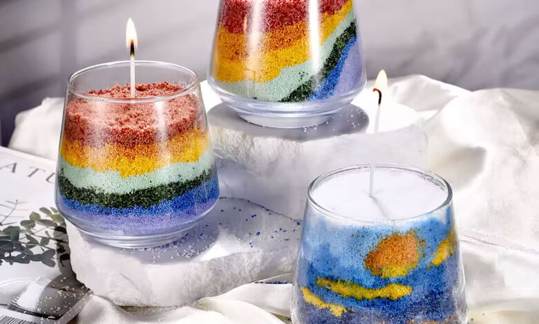 شمع پودری: راهنمای کامل رنگآمیزی و ساخت شمع با پارافین پودری