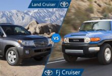 مقایسه تویوتا لندکروز و اف جی