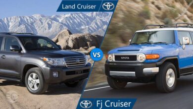 مقایسه تویوتا لندکروز و اف جی