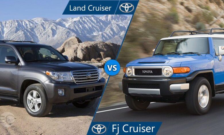 مقایسه تویوتا لندکروز و اف جی