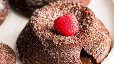 کیک لاوا شکلاتی