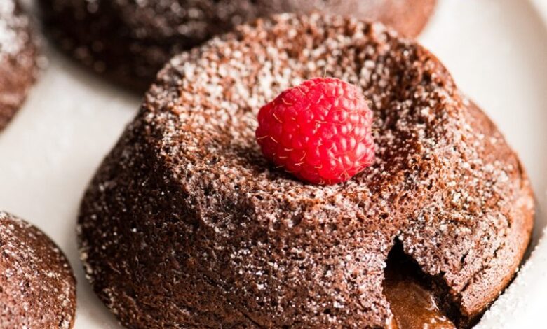 کیک لاوا شکلاتی