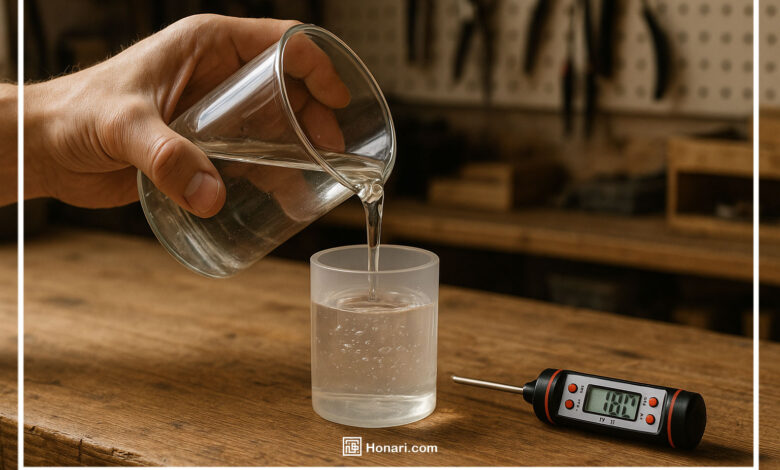 راهنمای کامل دمای مناسب برای ساخت شمع ژله‌ای | آموزش شمع‌سازی حرفه‌ای