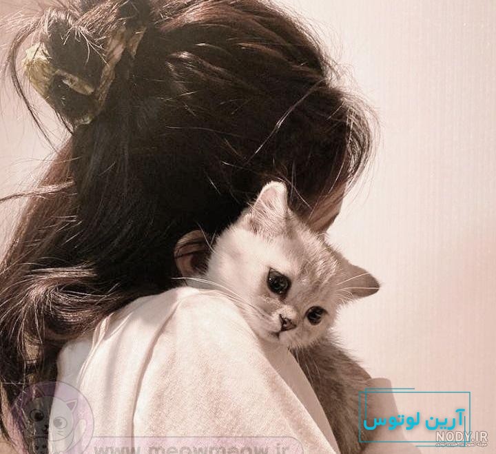 عکس پروفایل پسر با گربه