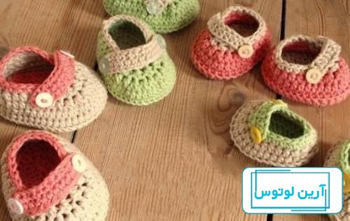 آموزش بافت کفش کتانی بچگانه قلاب بافی دخترانه و پسرانه • مجله تصویر زندگی