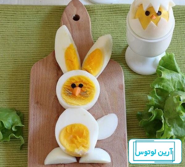 تزیین تخم مرغ آب پز برای کودکان + تزیین تخم مرغ آب پز ساده