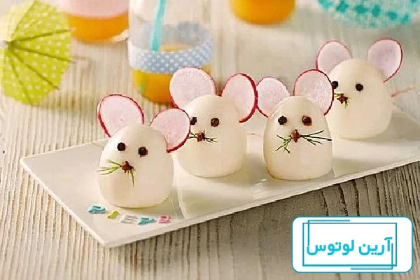 عکس تزیین تخم مرغ آب پز برای مدرسه