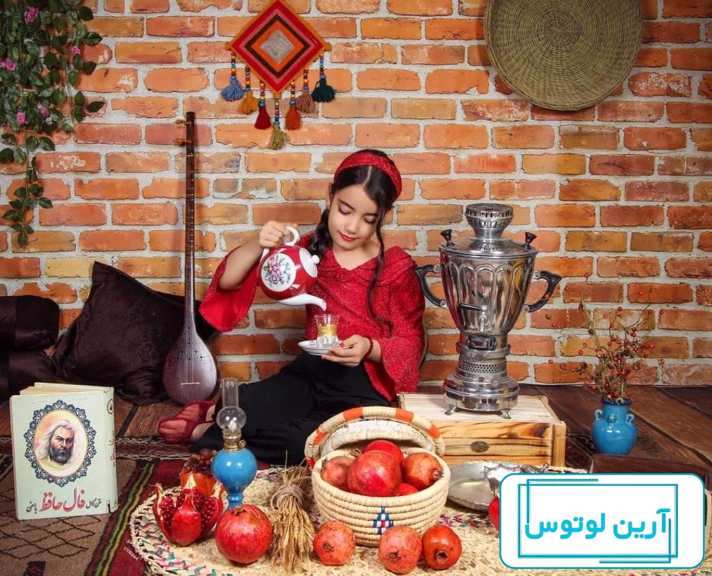 عکس نقاشی دختر شب یلدایی