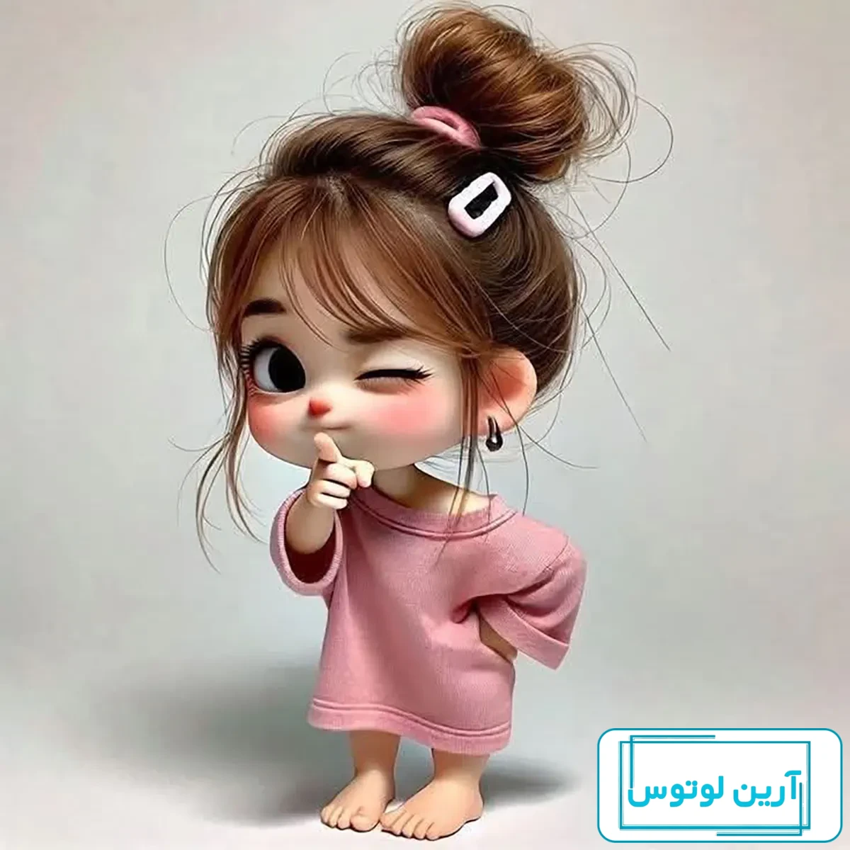 عکس پروفایل دختر بچه مو فرفری