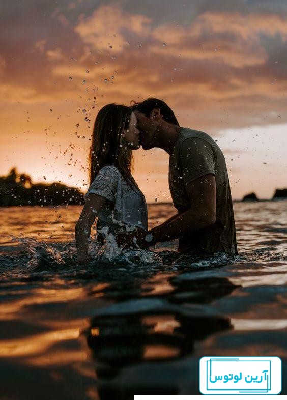 عکس پروفایل عاشقانه دونفره بوسیدن - عکس نودی